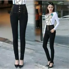デニム レディース パンツ スリム ボトム ジーンズ　美脚 スキニー パン?