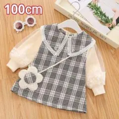 ワンピース　100cm　花　うさぎ　韓国　黒　フォーマル　バースデー　入園式