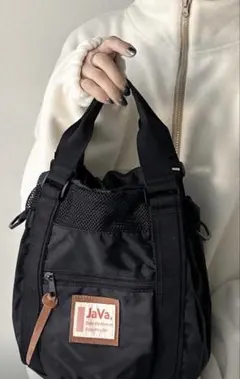 【つむぎ様専用】JaVa. ブラック トートバッグ ショルダーバック　2way