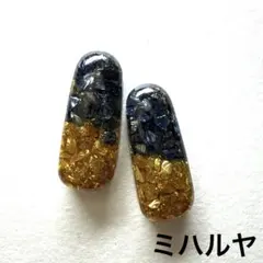ハンドメイド　樹脂ピアス　レジン