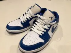 NIKE エアジョーダン1 ロー ブルー ホワイト 28cm 箱なし