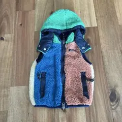 Denim Dungaree ボアベスト クレイジーパターン