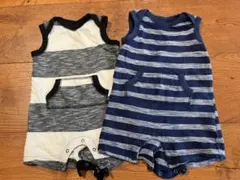 OLD NAVY ベビーロンパース 2枚セット3-6M 1枚あたり¥500