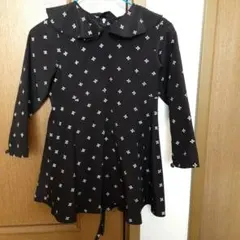 Bebe 美品　黒い花柄長袖ワンピース