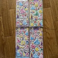 ディズニープリンセス ぷっくりシール 4シートセット