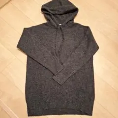 UNIQLO フード付きニットパーカー S グレー