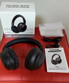 【ほぼ新品】Bluetooth接続可能X2ワイヤレスヘッドホン、クッション付き