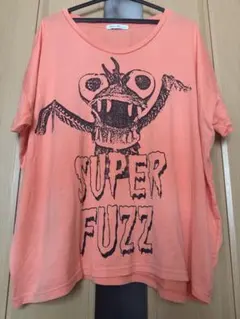 ヒステリックグラマーバタフライオーバーサイズTシャツサーモンピンク 