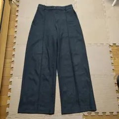 UNIQLO ブラッシュドジャージーワイドパンツ S ダークグレー