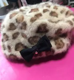 イング ベレー帽 ヒョウ柄