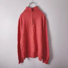 ポロラルフローレン　ハーフジップ　ニットポロ　長袖　メンズ　古着　カシミヤ混