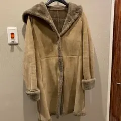 値下げ！　レディース　ムートンコート　キャメル　本革