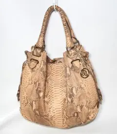 BALLY バリー VILDA-E パイソン へび革 ハンドバッグ 茶色 肩掛け