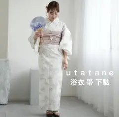 試着のみ　utatane セパレート浴衣 帯下駄3点セット 試着のみ utatane セパレート浴衣 帯下駄3点セット - メルカリ