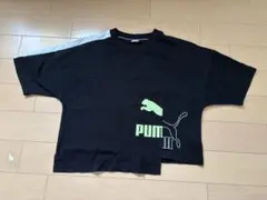 PUMA ショート丈カットソー ブラック アジアM
