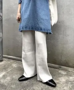 チャオパニックティピーマイナス3キロ見えすっきりシルエットリブパンツ