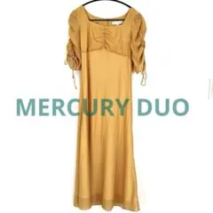 未使用　MERCURYDUO ドット柄 シャーリング ワンピース イエロー S