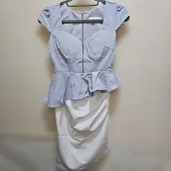 JEWELS 薄紫 ペプラムドレス