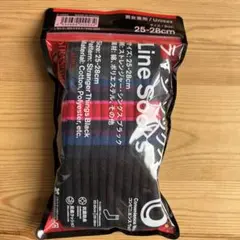 ストレンジャーシングス　ファミマ　ラインソックス 黒 25-28cm