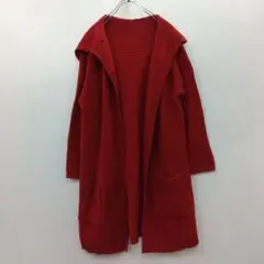 フード付きカーディガン 身幅