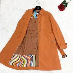 Paul Smith BLACK トレンチコート　オレンジ　マルチストライプのサムネイル
