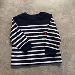 Ralph Lauren ネイビー/ホワイトストライプ Tシャツ 70cm