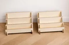 M563卓上木製組み立て式ディスプレイ3段スタンド2台イベント什器アクセサリー棚