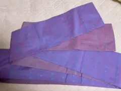 半幅帯　リバーシブル　ピンク　パープル　水玉　ドット　浴衣帯