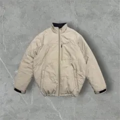 00s NIKE ナイキ パフジャケット パファー 中綿 ベージュ y2k 短丈