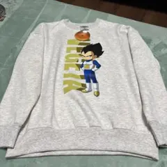 ドラゴンボール　ベジータ　トレーナー　Ｍ グレー　裏起毛