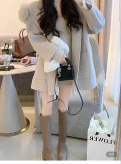 SHEIN ダブルフェイス ショートコート