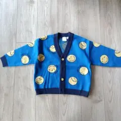 ZARA キッズ　スマイル柄　長袖 カーディガン 3-4歳用
