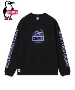 チャムス スペース ブービーブラッシュドロンTee／黒CH01-2864／XXL