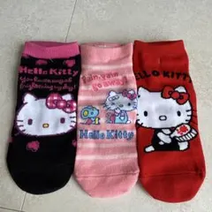 新品　サンリオ キティ　レディース靴下 3足組23〜25cm