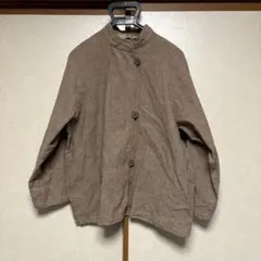 群言堂☆根々☆リネン薄手の羽織ブラウス☆手洗い可☆ブラウン系