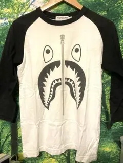 A BATHING APE シャーク ラグラン 七分袖 Tシャツ Sのサムネイル