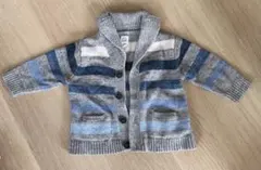 baby GAP カーディガン 6-12ヶ月 青　グレー