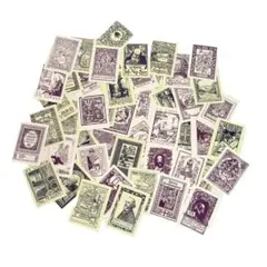 蔵書票カード 50枚入り EX LIBRIS 読書 ギフトクラシックブルー