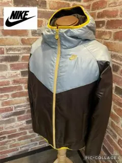 q☆ ナイキ ☆ ナイロンジャケット ☆ ダークブラウン × グレー ☆y
