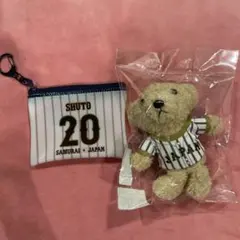 ソフトバンクホークス 周東佑京 侍ジャパン ポーチ ベアキーチェーン