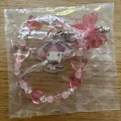サンリオ　きらきら　ビーズチャーム　マイメロ　ピンク　推し　めじるし　ガチャ