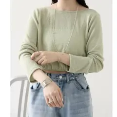 mystic カシュクールショートカーディガン