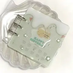 【B8 サイズ ましかくバインダー】クリーム ピスタチオカラー 星 saving