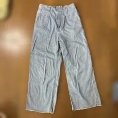 ハイウエスト デニムパンツ ライトブルー Lサイズ