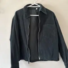 コーデュロイ ジップアップジャケット ダークグリーン