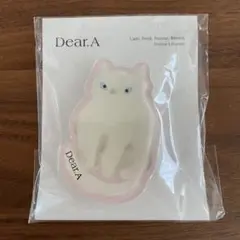 【新品未開封】韓国　Dear.A ディアエー　オリジナルスマホグリップ　猫　白