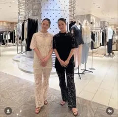 【美品】セットアップ ドレス キャバドレス 入園 入学式 総レース パンツドレス