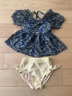 petit main ベビー水着 80cm 花柄 セパレート