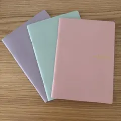 セリア　A5くすみカラーノート　ドット入　3冊セット　シンプルのサムネイル