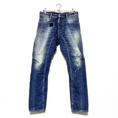★DSQUARED2 BIKER JEANダメージスキニーデニム 44
